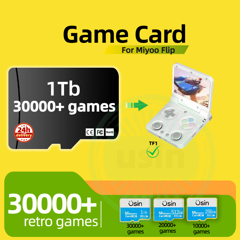 Retro Gaming System - Game Card For Miyoo Flip 30000+