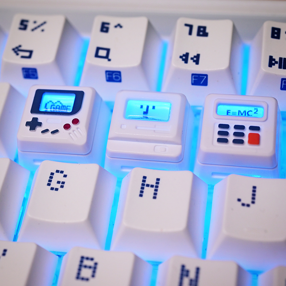 Retro Gaming Fun - K-04 3-in-1 Transparent Gaming Mechanical Keyboard