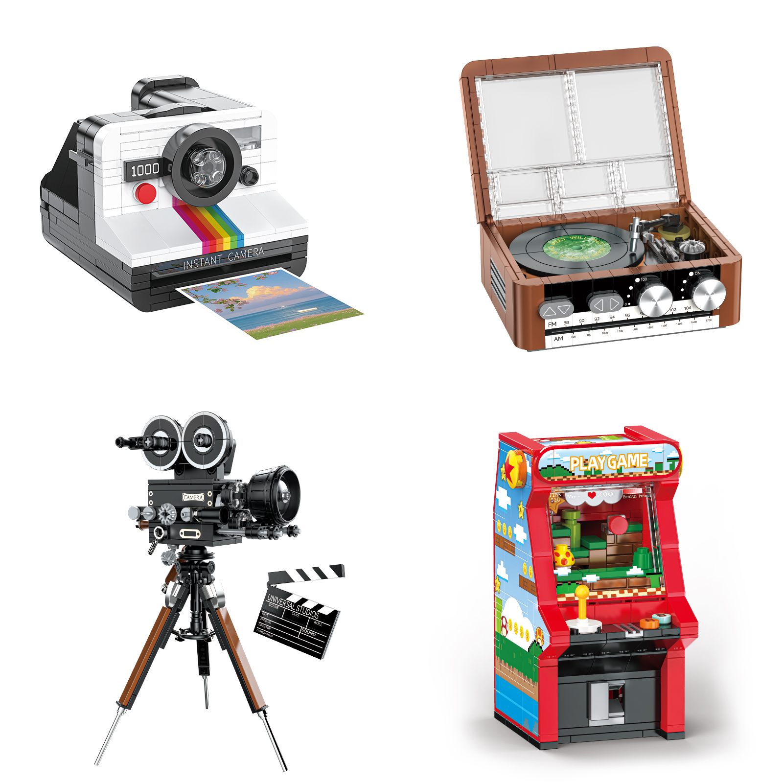 Retro Gaming Lego - JAKI Retro Series Record Player/Game Machine
