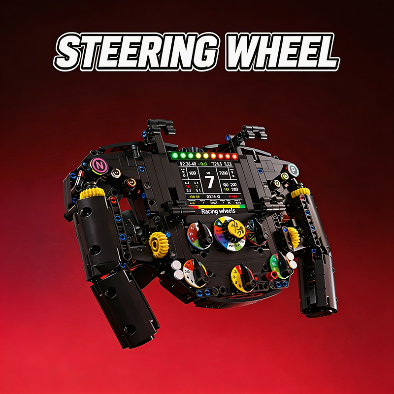 Retro Gaming Lego - Technical Blocks Formula Racing Vehicle Steering
