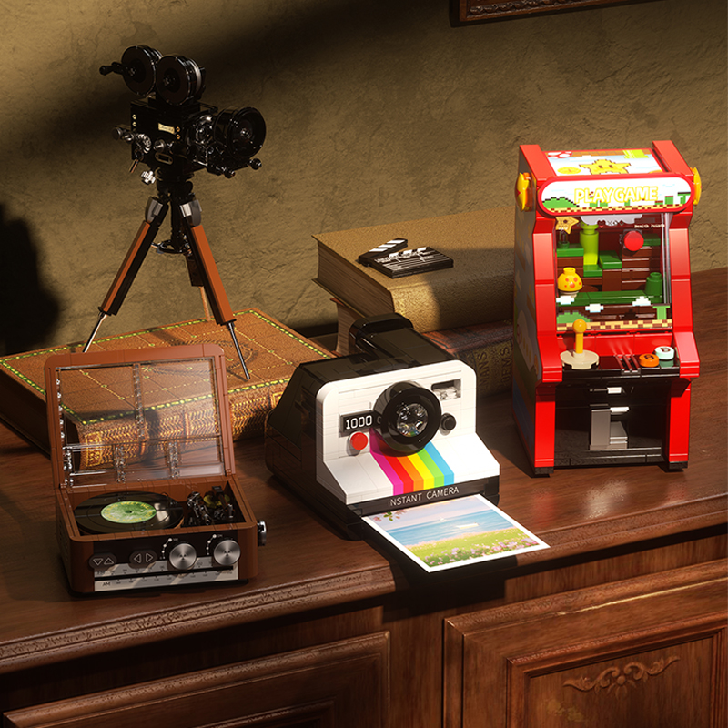 Retro Gaming Lego - Retro Ornament Vintage Camera Building Toys