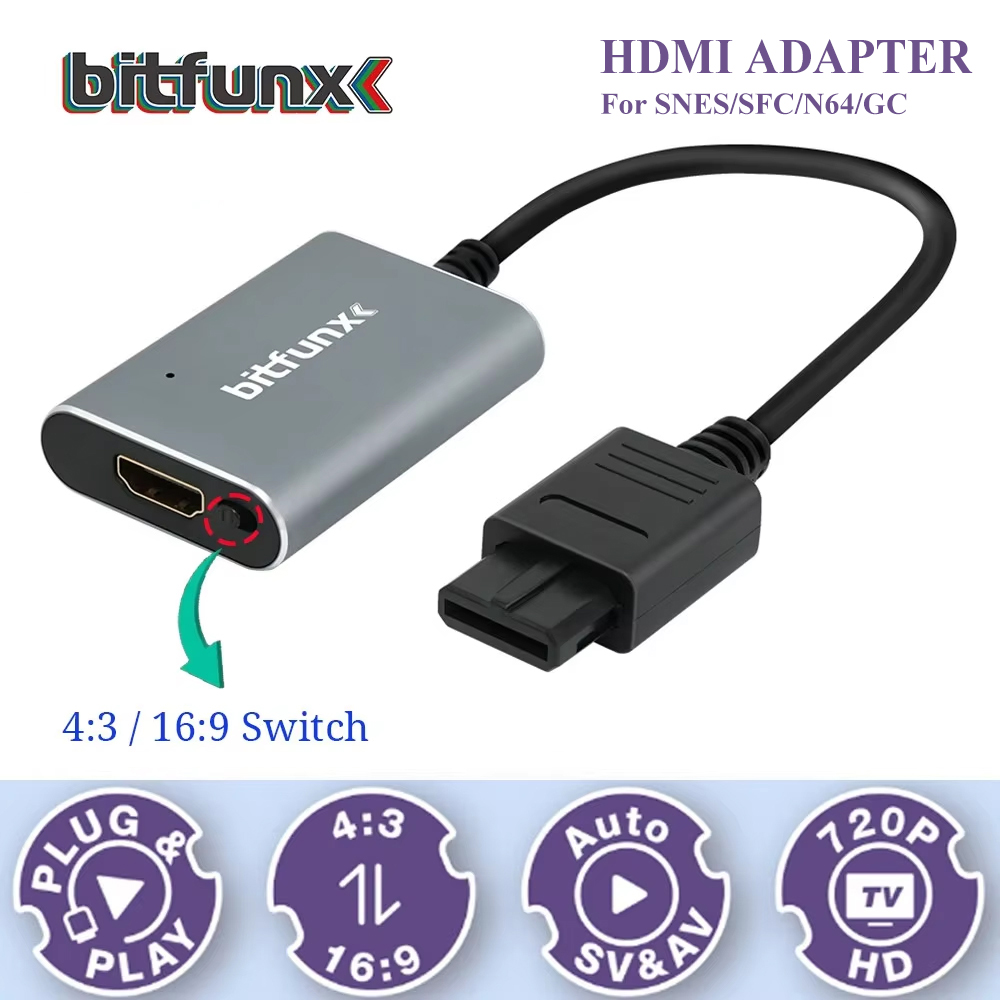 Bitfunx 720P Svideo / AV To HD - огляд і ціна Retro Gaming Nintendo