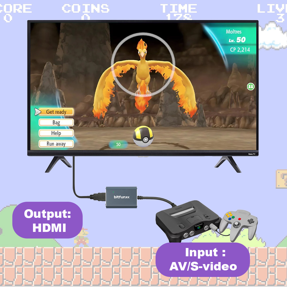 Bitfunx 720P Svideo / AV To HD - огляд і ціна Retro Gaming Nintendo