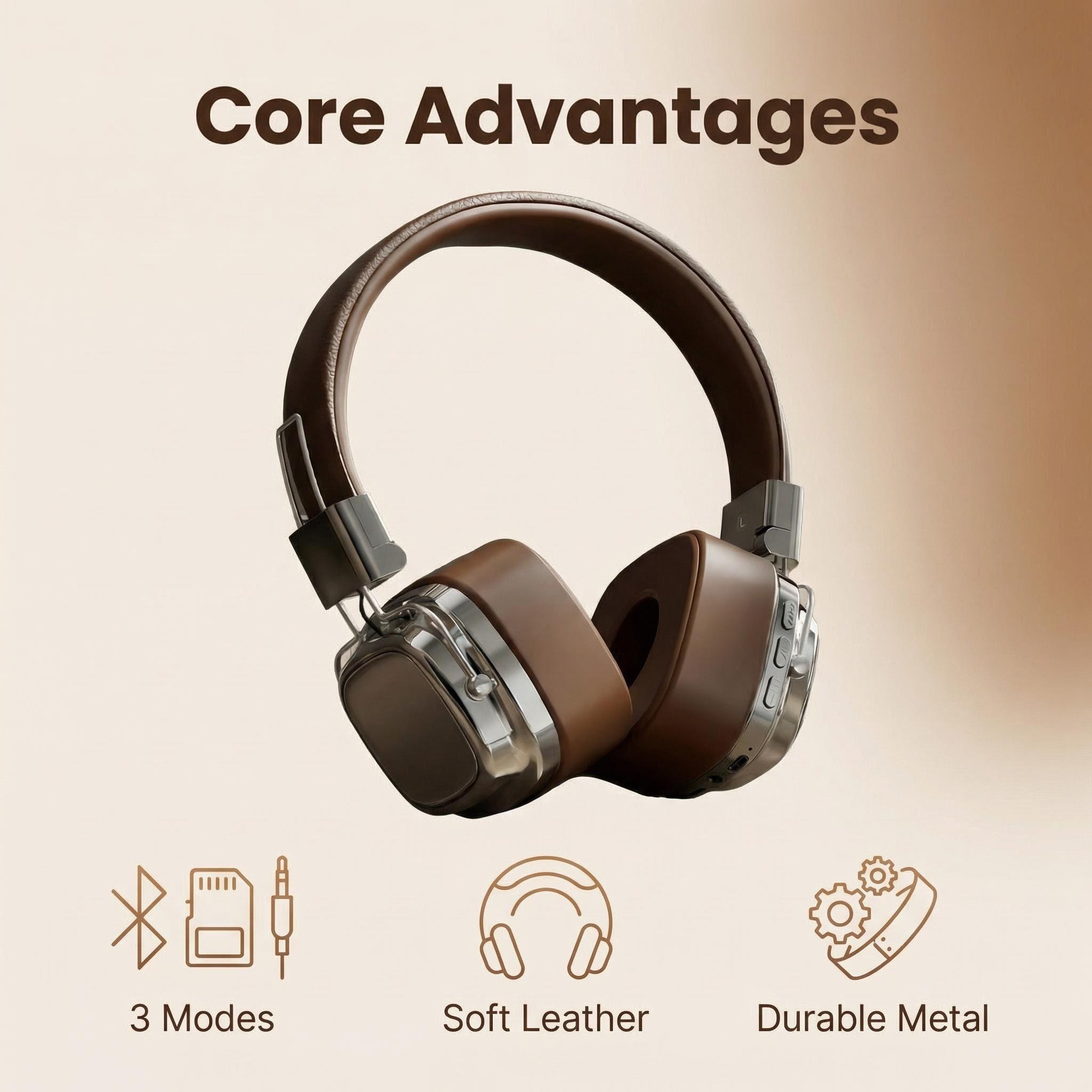 Retro Leather Over-ear Headpho - огляд і ціна Retro Gaming Headset