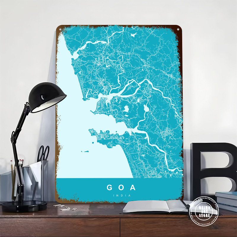 Goa India Map Print Poster Cus - огляд і ціна Retro Gaming India
