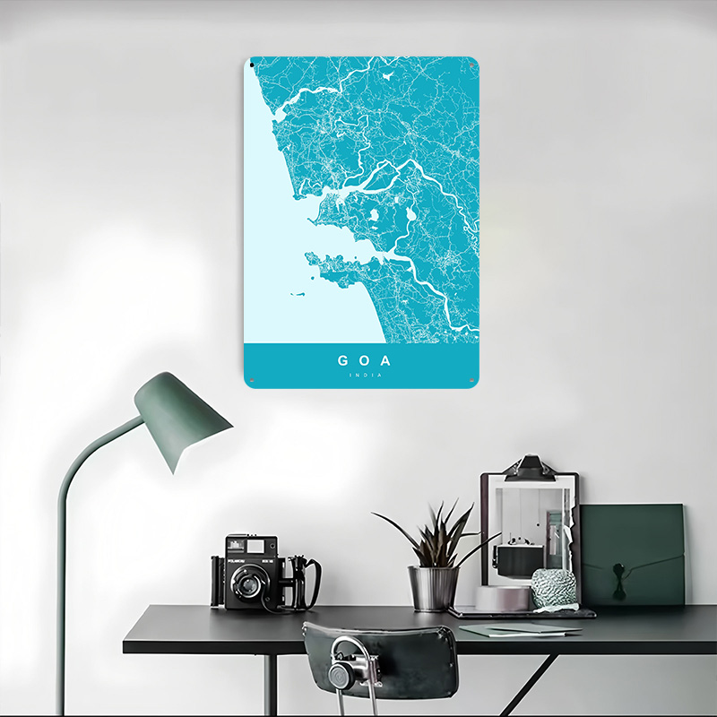 Goa India Map Print Poster Cus - огляд і ціна Retro Gaming India
