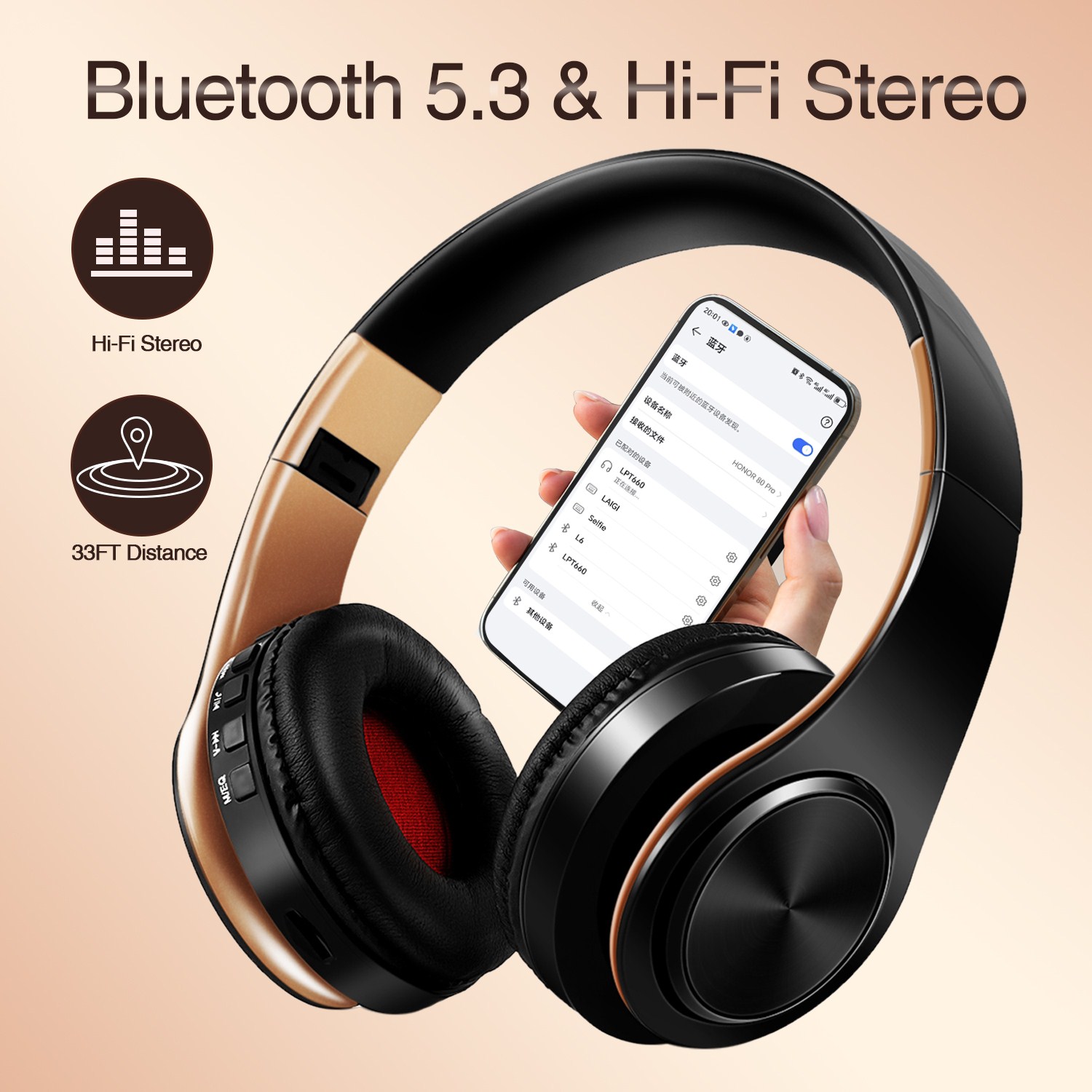 Men Gift Gold Wireless Headpho - огляд і ціна Retro Gaming Headset