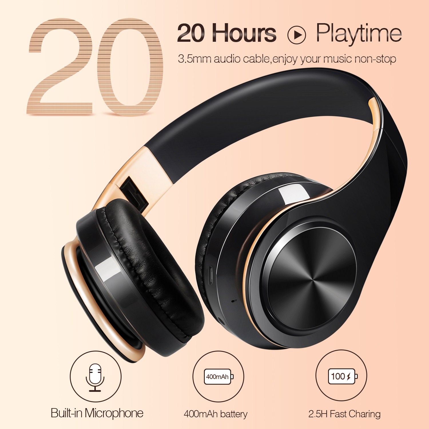 Men Gift Gold Wireless Headpho - огляд і ціна Retro Gaming Headset