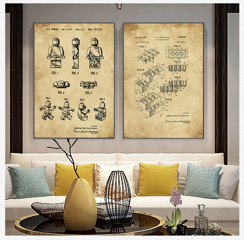 Kids Room Decor Vintage Bluepr - огляд і ціна Retro Gaming Lego