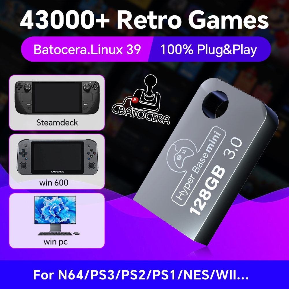 Batocera 128G USB Flash Drive  - огляд і ціна Retro Gaming Ps2